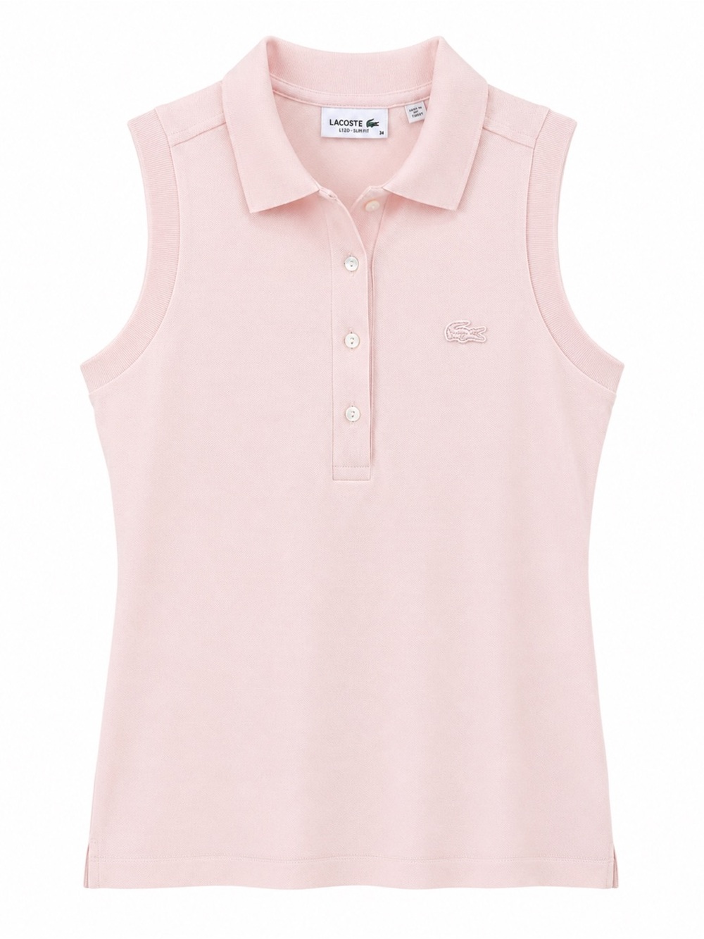Lacoste Sleeveless Polo Top – NWT (New With Tags) – Blush Pink – Size 34 - Picture 2 of 5